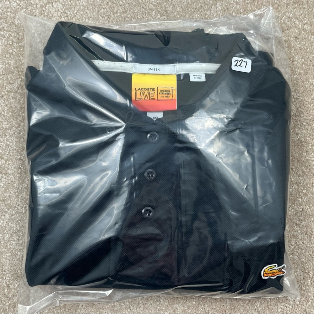 Lacoste Live Shirt Adult XXL Black Fleece Lined Polo Casual Preppy Unisex - Picture 15 of 15